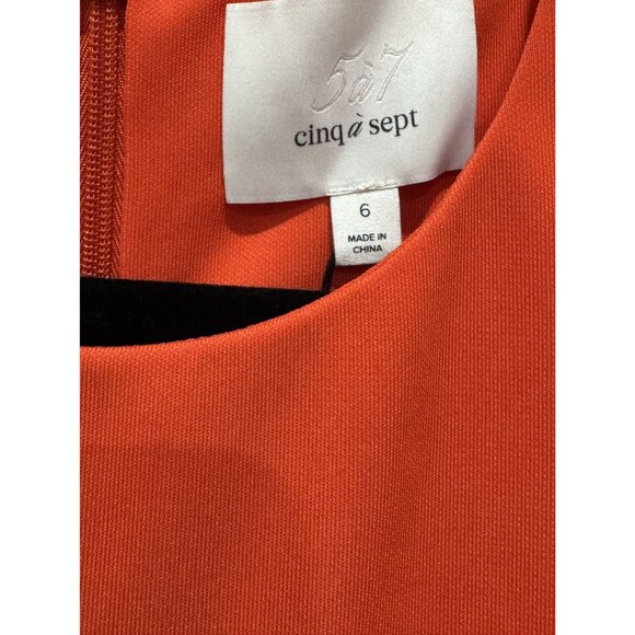 CINQ A SEPT Women Bodycon Cherry Tomato Dress 6 - Picture 5 of 6